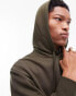 Фото #3 товара Topman classic fit hoodie in khaki