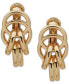 Фото #1 товара Gold-Tone Shaky Ring Clip-On Drop Earrings