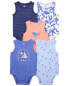 Baby 5-Pack Sea Print Tank Bodysuits NB