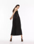 Topshop cami slip dress with cut out detailing in black