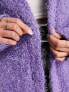 Фото #3 товара COLLUSION Unisex knitted textured boxy cardigan in purple