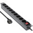Фото #5 товара InLine 19" socket strip - 9-way earthing contact - with switch - 2m - black