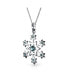Фото #2 товара Bling Jewelry frozen Winter Holiday Party Simulated Ice Blue Topaz Christmas Snowflake Star Pendant Necklace For Women For Teen .925 Sterling Silver