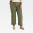 Фото #1 товара Women's Mid-Rise Utility Cargo Pants - Universal Thread Olive Green 17