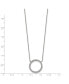 CZ Open Circle 17 inch Cable Chain Necklace