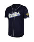 Фото #3 товара Men's Navy Georgia Tech Yellow Jackets Mesh Full-Button Replica Baseball Jersey