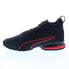 Фото #10 товара Puma Axelion Mid 37711903 Mens Black Canvas Athletic Running Shoes