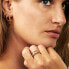 Timeless silver hoop earrings with zircons Ellera SJ-E1066-BK