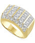 ფოტო #7 პროდუქტის Men's Diamond Multirow Statement Ring (2 ct. t.w.) in 10k Gold