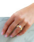 ფოტო #2 პროდუქტის Diamond Oval Cluster Two Row Engagement Ring (1 ct. t.w.) in 14k Two-Tone Gold