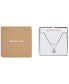 Фото #3 товара Michael Kors silver-Tone or Gold-Tone Double Layer Heart Lock Necklace