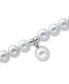 ფოტო #1 პროდუქტის White Shell Pearl Charm Drop with White Shell Pearl Stretch Bracelet