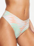 Volcom – Retro-Bikinihose in Melone mit Palmen-Muschel-Muster