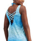 Фото #3 товара Women's Lattice-Back Dress Swim Cover-Up