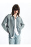 Фото #2 товара LCW Vision Düz Uzun Kollu Oversize Kadın Jean Gömlek Ceket