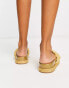 ASOS DESIGN Jasmine plaited espadrille footbed in gold