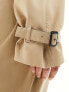 ONLY Curve longline trench coat in beige