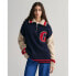 GANT Wool Neps Letterman Half Zip Sweater