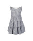Фото #2 товара Women's Organic Cotton Flutter Sleeve Short Tiered Dress