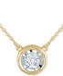 ფოტო #1 პროდუქტის Diamond Bezel 18" Pendant Necklace (1/8 ct. t.w.)