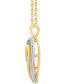 ფოტო #3 პროდუქტის Diamond Heart 18" Pendant Necklace (1/3 ct. t.w.) in 14k Gold-Plated Sterling Silver