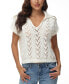 ფოტო #1 პროდუქტის Women's Sailor-Collar Crochet Pullover Top