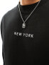 Фото #4 товара River Island New York crew neck sweatshirt in black