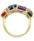 ფოტო #3 პროდუქტის EFFY® Multi-Gemstone (12-1/8 ct. t.w.) & Diamond (1/6 ct. t.w.) Statement Ring in 14k Gold