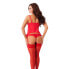 Фото #2 товара Rimba Amorable Basque and Stockings Red