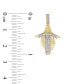 Фото #2 товара Macy's men's Diamond Christ Figure Pendant (1/5 ct. t.w.) in 10k Gold