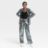 Фото #2 товара Women's Sequin Trouser Pants - A New Day Silver 6