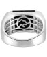 ფოტო #4 პროდუქტის EFFY® Men's Onyx & Diamond (5/8 ct. t.w.) Ring in 14k White Gold