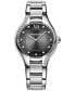 ფოტო #1 პროდუქტის Women's Swiss Noemia Diamond (1/4 ct. t.w.) Stainless Steel Bracelet Watch 32mm