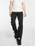 Фото #4 товара Topman straight stacker trousers in black