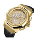 ფოტო #3 პროდუქტის Men's 10 YR Anniversary Saxon Diamond (1/6 ct.t.w.) & 18K Gold Plated Watch