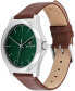 Men's Quartz Brown Leather Watch 43mm