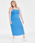 Фото #1 товара Trendy Plus Size Ribbed Midi Dress, Created for Macy's