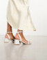 Фото #8 товара Be Mine Wide Fit Bridal Ruhi low block heeled sandals in ivory