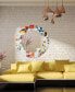 Фото #3 товара Round Beveled Reverse Printed Tempered Art Glass Mirror Wall Decor - 48" x 48''