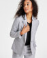 ფოტო #3 პროდუქტის Women's Herringbone One-Button Long-Sleeve Blazer