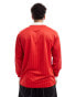 adidas Originals long sleeve pique polo in red