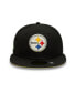 Фото #3 товара Men's Black Pittsburgh Steelers Super Bowl XL Citrus Pop 59FIFTY Fitted Hat