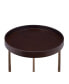 Round Tray Table with Metal Frame, Espresso