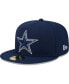 ფოტო #4 პროდუქტის Men's Navy Dallas Cowboys Main Patch 59FIFTY Fitted Hat