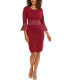 ფოტო #3 პროდუქტის Women's Contrast-Stitch Bell-Sleeve Sweater Dress