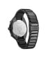 ფოტო #3 პროდუქტის Men's Thunder Force Three Hand Quartz Black Stainless Steel 47MM