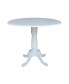 Фото #1 товара 42" Round Dual Drop Leaf Pedestal Table