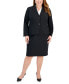 ფოტო #1 პროდუქტის Plus Size Crepe Collarless Jacket & Slim Pencil Skirt