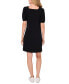 ფოტო #2 პროდუქტის Women's Square-Neck Short-Sleeve Knit Dress