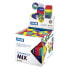 MILAN Display Cube 24 Erasers With Pencil Sharpener Compact Mix